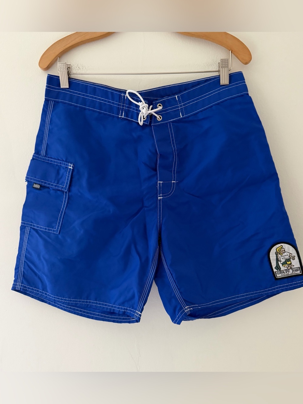 Katin Vintage Waterman Board Shorts Swim Trunks Blue Size 33 Surf